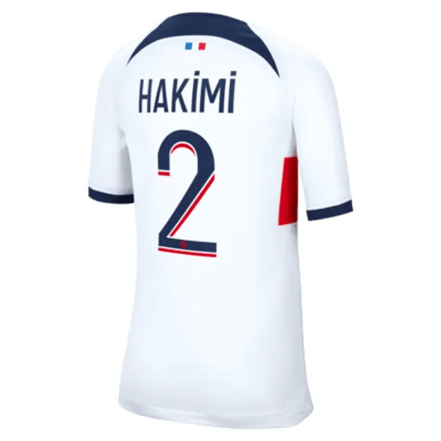 Achraf Hakimi Paris Saint-Germain 2023/24 Stadium Home Nike Men's Dri-Fit Soccer Jersey in Blue, Size: Small | NN250291-PSG