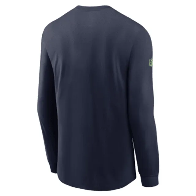 Nike Men's Dri-Fit Sideline Velocity (NFL Seattle Seahawks) Long-Sleeve T-Shirt in Green, Size: Medium | 00KX3HN78-078