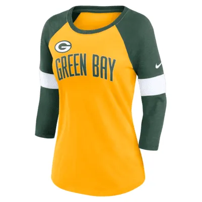 Nike Pride (NFL Green Bay Packers) Women's 3/4-Sleeve T-Shirt. Nike.com