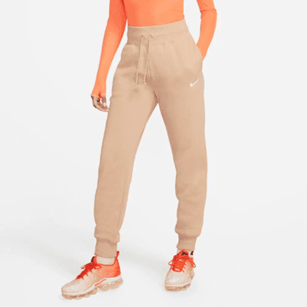 Nike WMNS Phoenix Fleece High-Waisted Wide-Leg Sweatpants Grey - PHOTON  DUST/BLACK