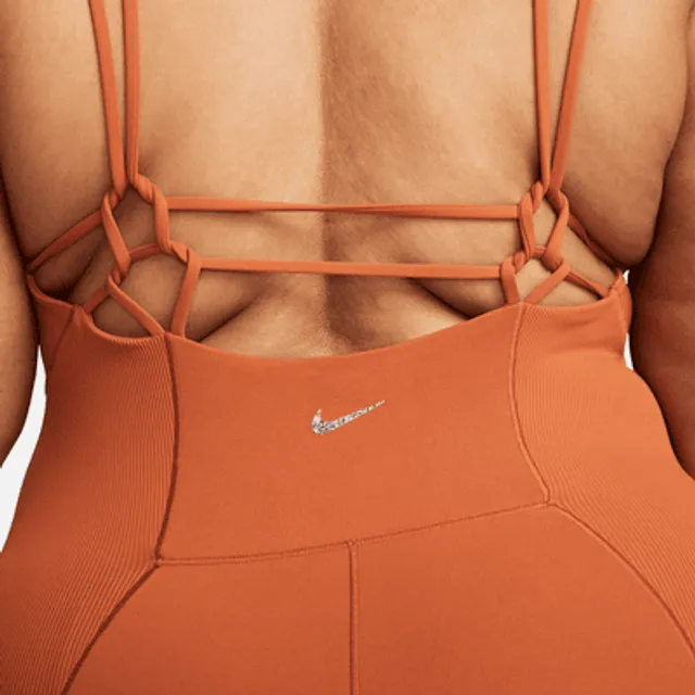 Nike Yoga Luxe Women's Infinalon Cropped Plus Size Tank 2X Rugged Orange  DC5390X