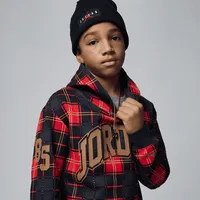 Brooklyn Fleece Plaid Pullover Hoodie Big Kids' Hoodie. Nike.com