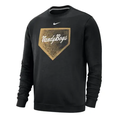 Vanderbilt Club Fleece Men's Nike College Crew-Neck Sweatshirt. Nike.com