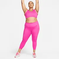 Nike Go Women's Firm-Support High-Waisted 7/8 Leggings with Pockets (Plus Size). Nike.com