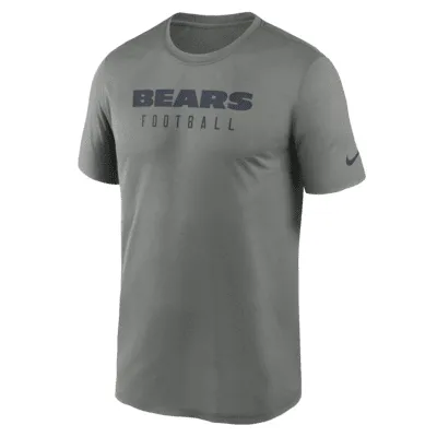 Nike NFL Team Apparel Men's Chicago Bears Football NFL Gray Shirt