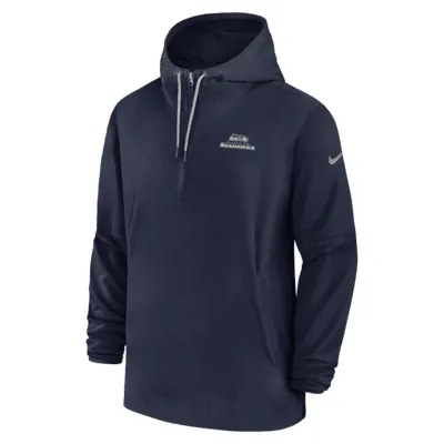 Chicago Bears Sideline Men's Nike NFL 1/2-Zip Hooded Jacket.