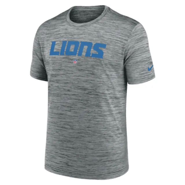 Nike Men's Detroit Lions Sideline Player Dark Steel Grey T-Shirt