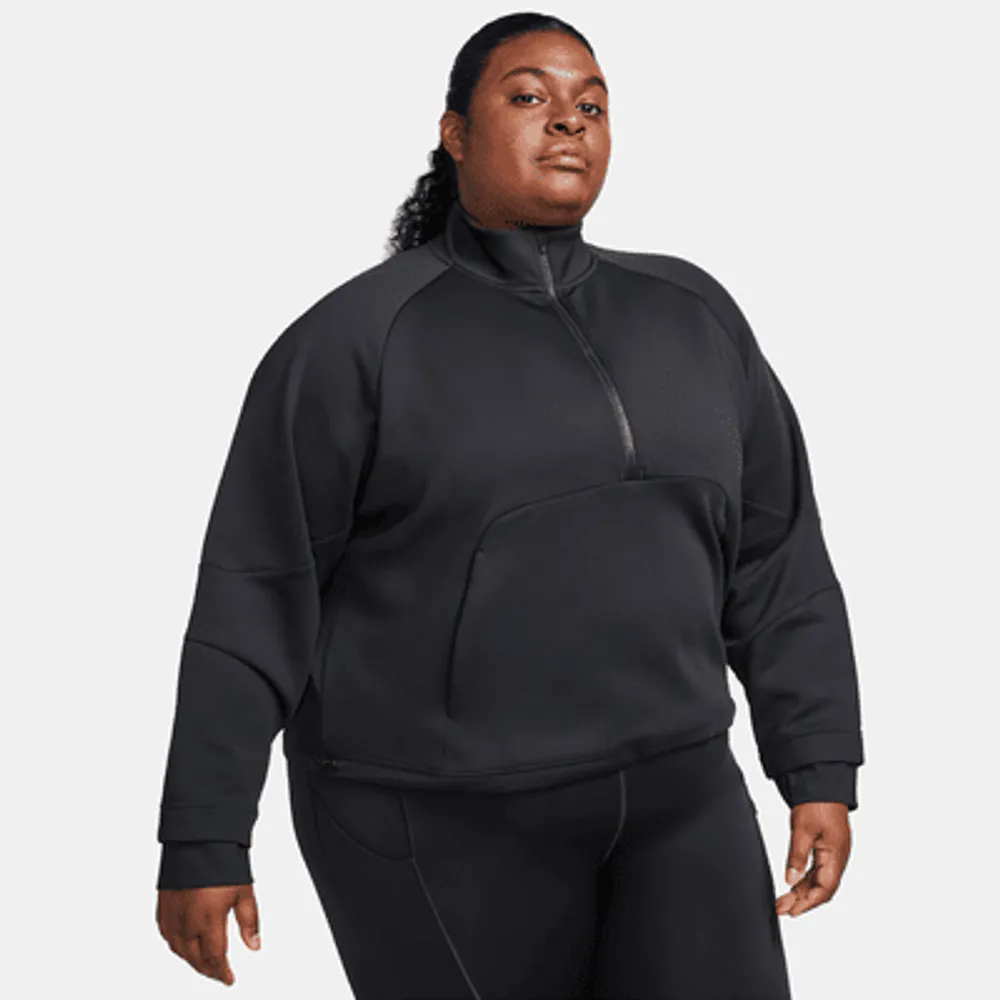 Nike Women's Plus Size Lightweight Yoga Jersey Cropped Training Hoodie 1X 2X  3X