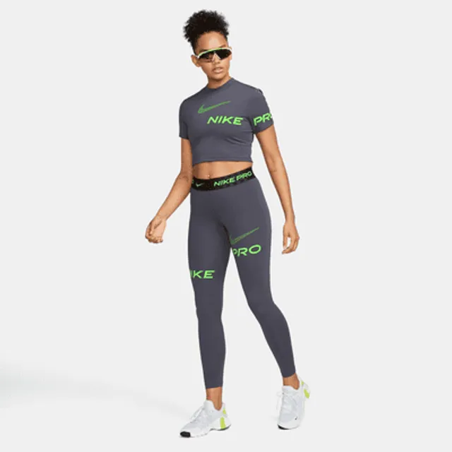 Nike pro graphic leggings and crop top 2 piece set Small Women's