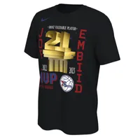 Joel Embiid Philadelphia 76ers 2023 MVP Men's Nike NBA T-Shirt. Nike.com