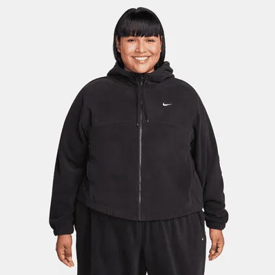 adidas Wording Oversized Fit Fleece Full-Zip Hoodie - Black