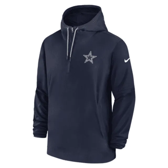 Dallas Cowboys Sideline Men's Nike NFL 1/2-Zip Hooded Jacket.