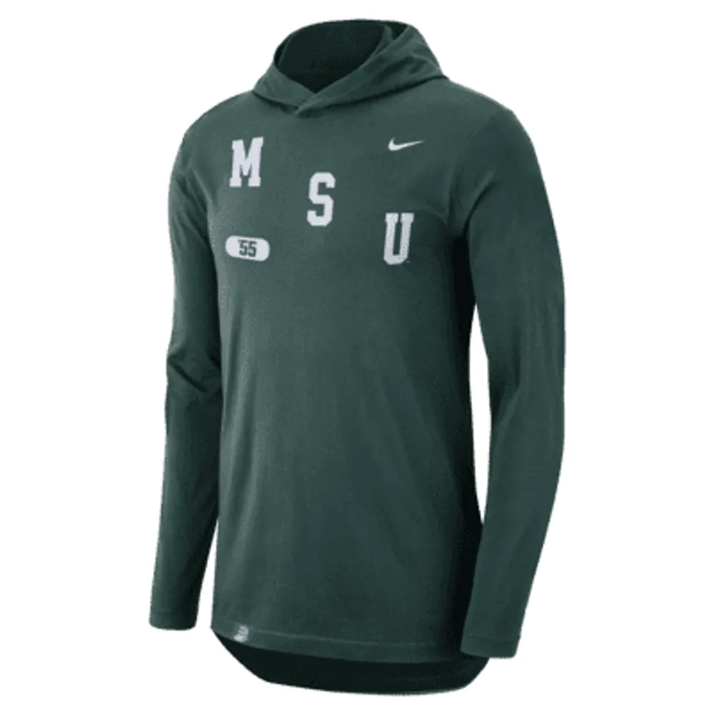 Michigan State Men's Nike Dri-FIT College Hooded Long-Sleeve T-Shirt. Nike.com