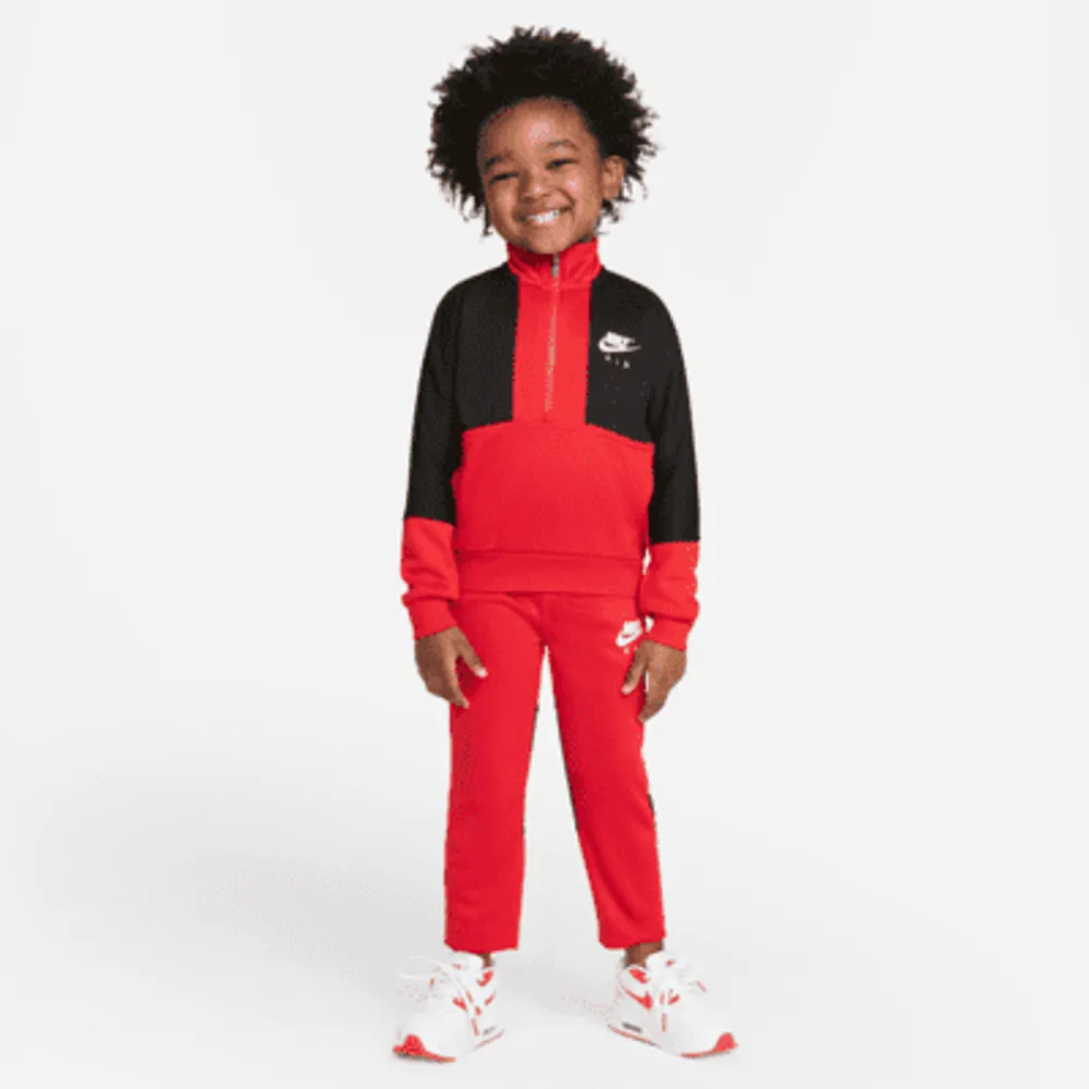 kids red nike tracksuit
