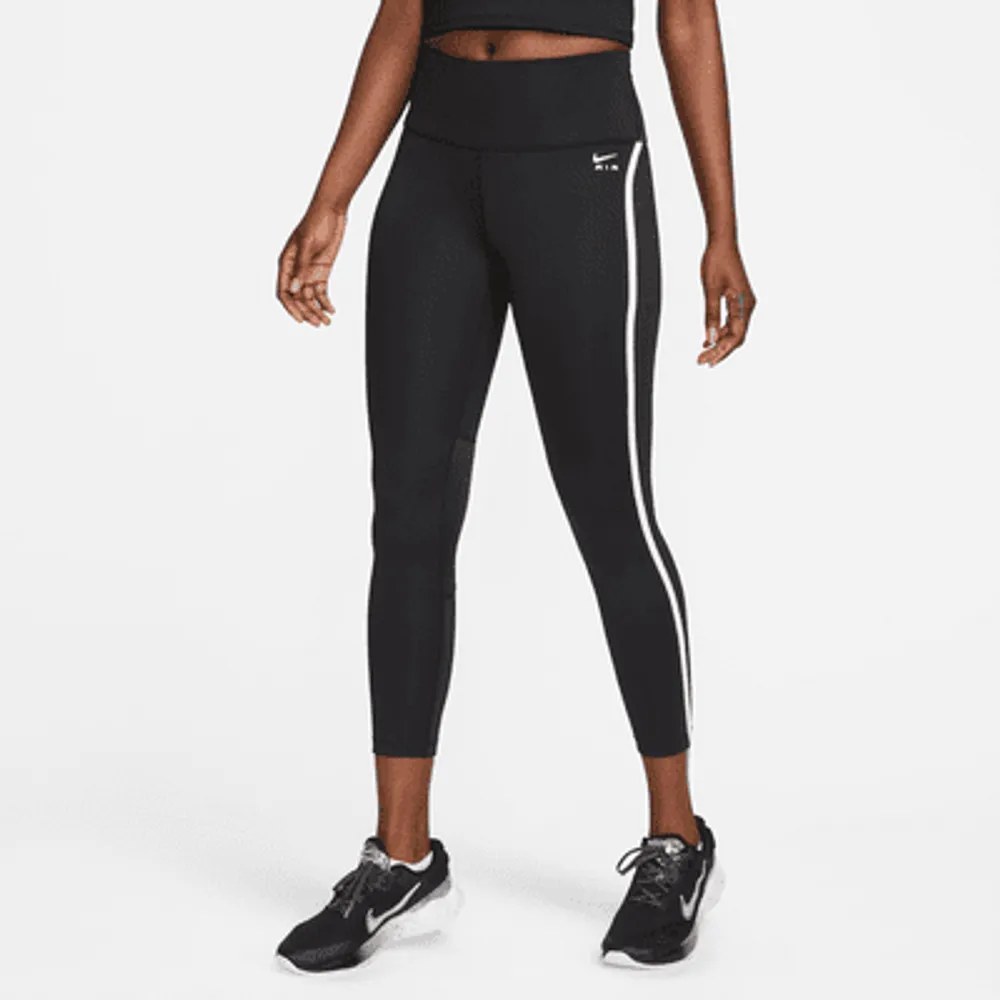 Nike Fast Mid-Rise 7/8 Graphic Leggings with Pockets 'Black/Cool
