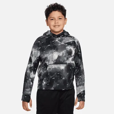 Nike Therma-FIT Big Kids' (Boys') Printed Pullover Hoodie (Extended Size). Nike.com