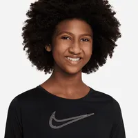 Nike Dri-FIT One Big Kids' (Girls') Graphic Long-Sleeve Training Top. Nike.com