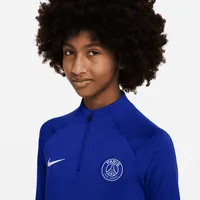Paris Saint-Germain Strike Big Kids' Nike Dri-FIT Knit Soccer Drill Top. Nike.com