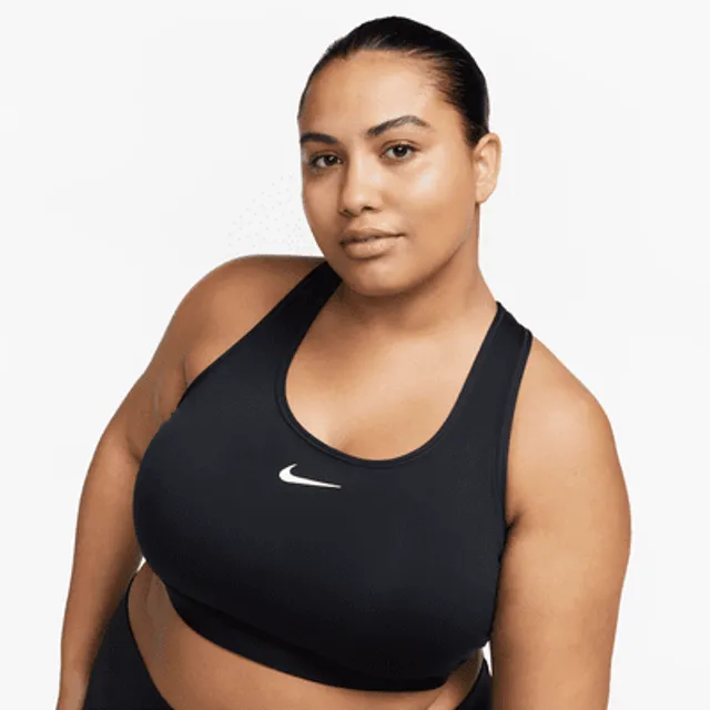 Nike Plus Size Swoosh Icon Clash Sports Bra Womens Medium-Support