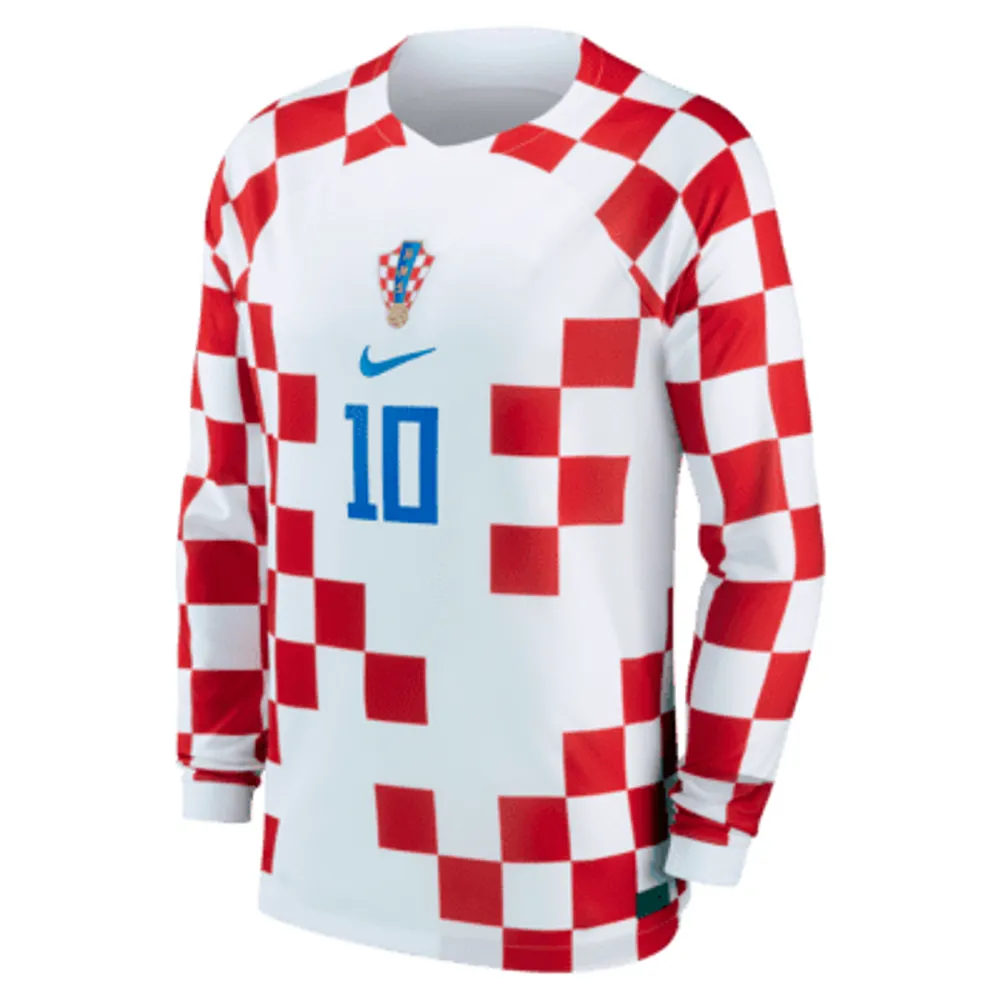 Croatia National Team 2022/23 Stadium Home (Luka Modrić) Men's Nike Dri-FIT Long-Sleeve Soccer Jersey. Nike.com