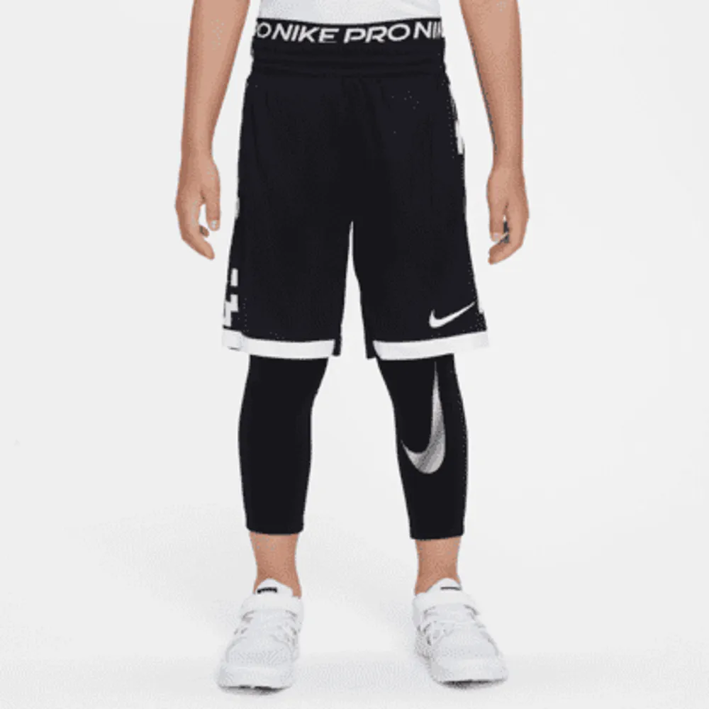 Nike Pro Dri-FIT Tights - Black/White Kids