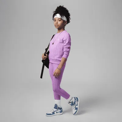 Jordan Mini Me Printed Fleece Crew Set Little Kids' Set. Nike.com