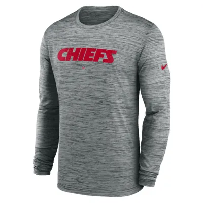 Nike Men's Dri-Fit Sideline Velocity (NFL Buffalo Bills) Long-Sleeve T-Shirt in Grey, Size: Medium | 00KX06G81-078