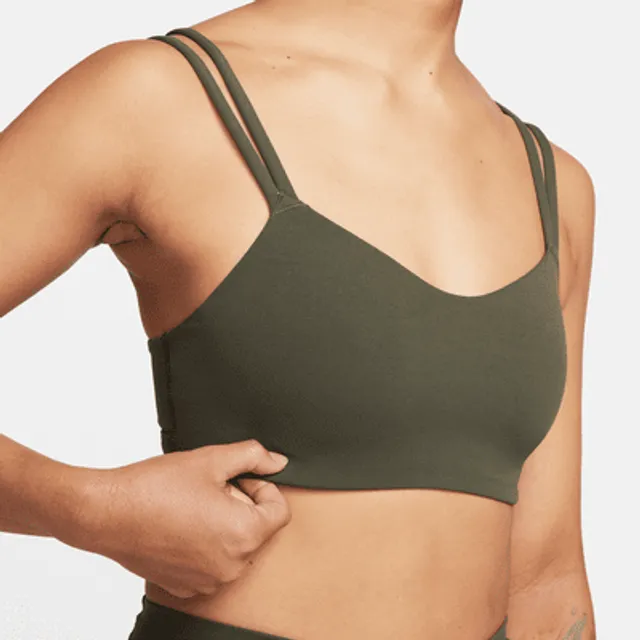 Nike Women's Zenvy Strappy Light-support Padded Sports Bra In Brown
