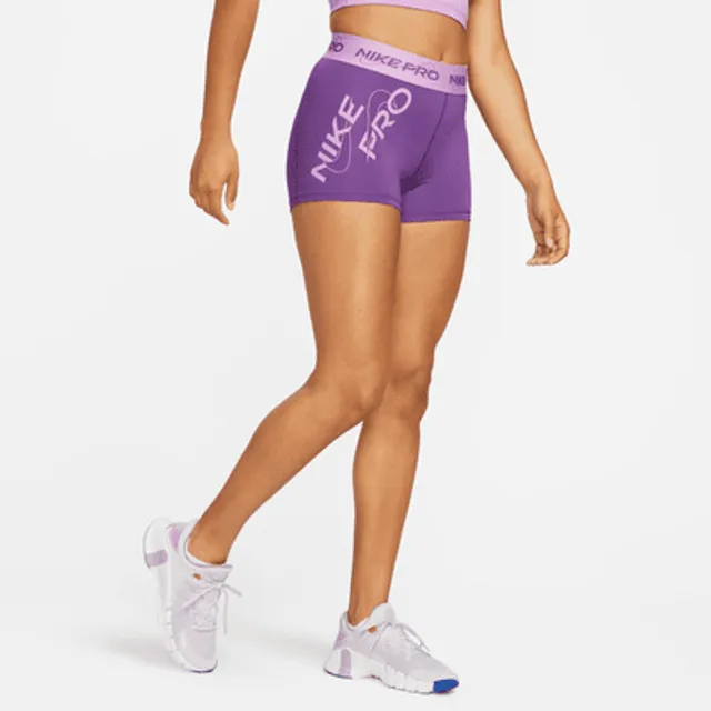 Nike Pro Dri-FIT Women's Mid-Rise 3 Graphic Training Shorts.