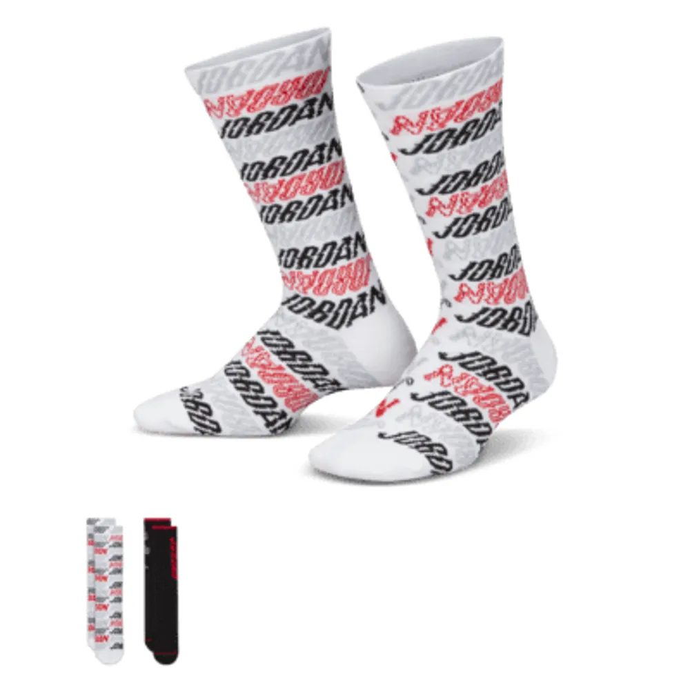 Jordan Dri-FIT Vibes Crew Socks (2-Pack) Big Kids' Socks. Nike.com