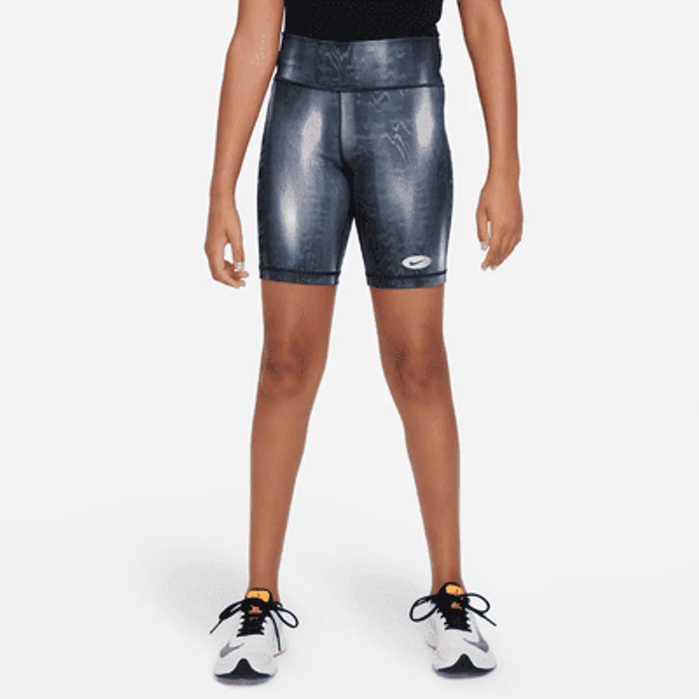 Nike Dri-FIT One Icon Clash Big Kids' (Girls') Biker Shorts. Nike