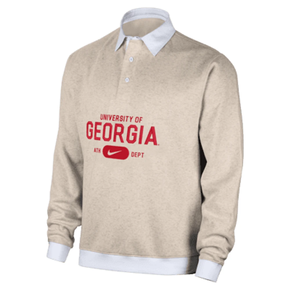 Georgia Club Fleece Men's Nike College Long-Sleeve Polo. Nike.com