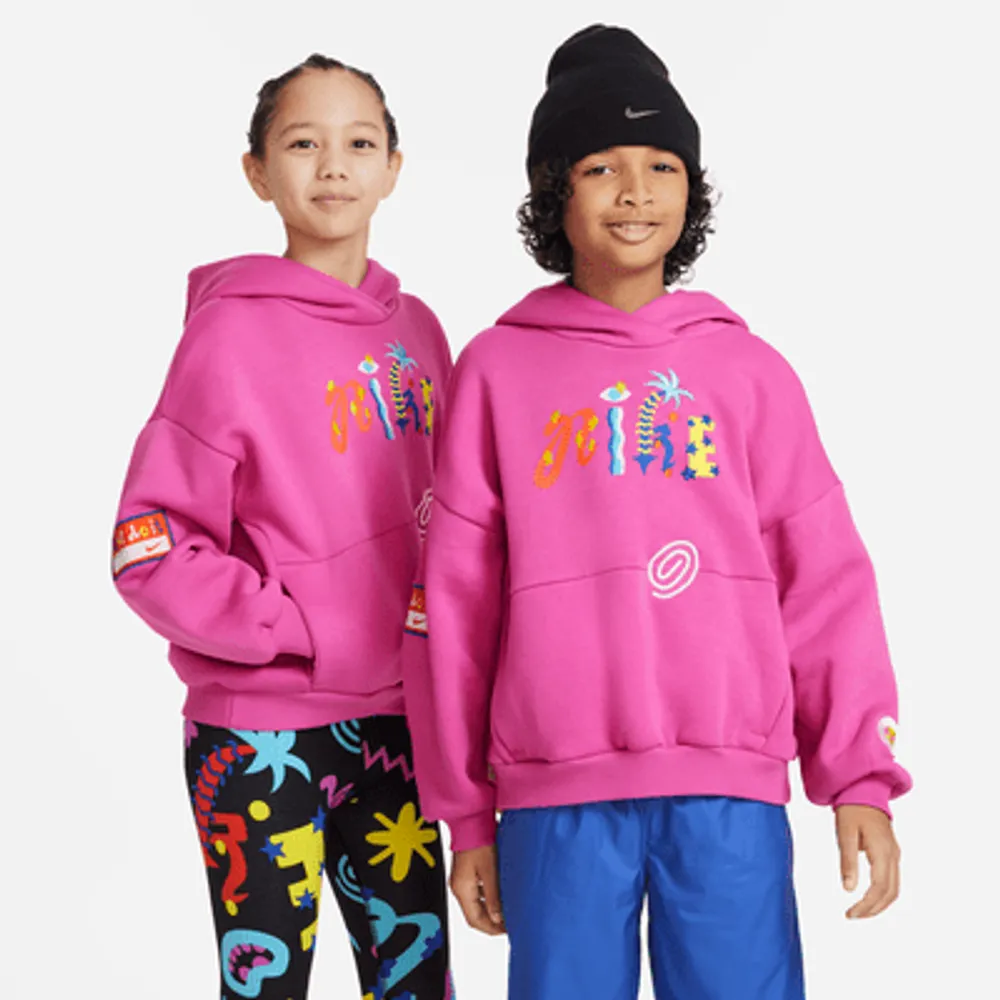 Nike Sportswear A.I.R. Icon Fleece Big Kids' Oversized Pullover Hoodie. Nike.com