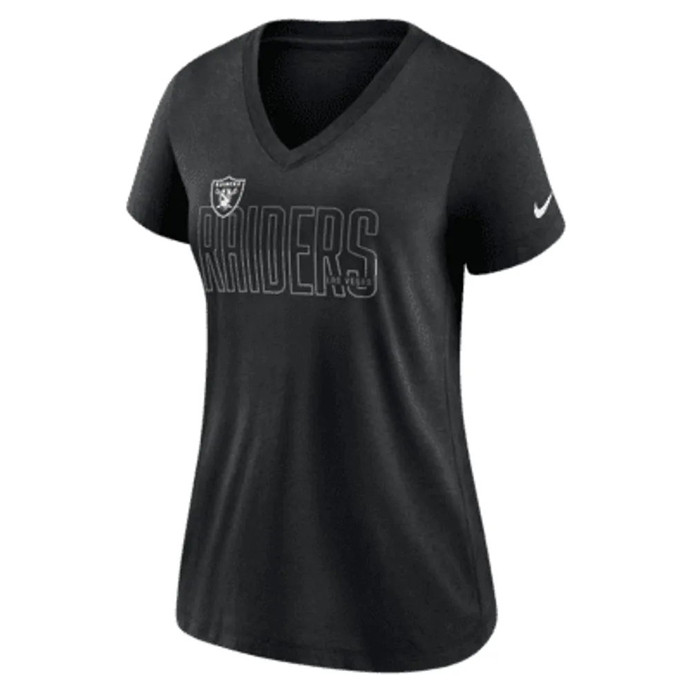 Nike Lockup Split (NFL Las Vegas Raiders) Women's Mid V-Neck T-Shirt. Nike.com