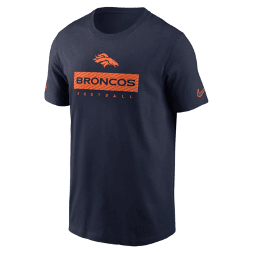 Denver Broncos Sideline Team Issue Men's Nike Dri-FIT NFL T-Shirt. Nike.com