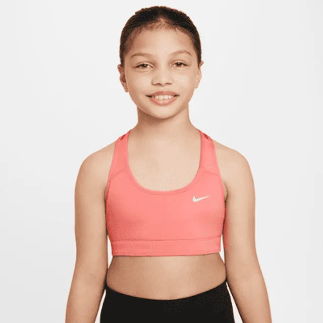 Nike Dri-FIT Swoosh Luxe Older Kids' (Girls') Sports Bra. UK