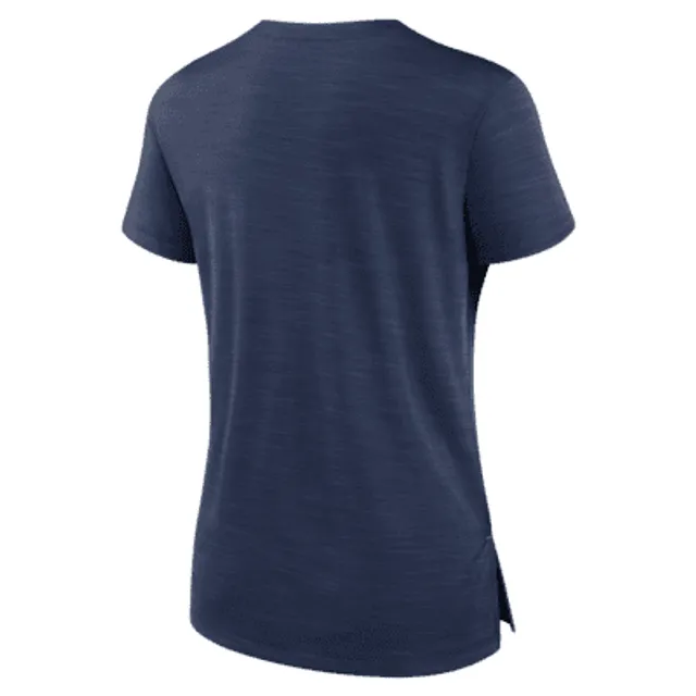 Milwaukee Brewers Women's Plus Size Notch Neck T-Shirt - White/Navy