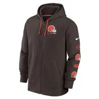 Nike Team Surrey (NFL Cleveland Browns) Men's Full-Zip Hoodie. Nike.com