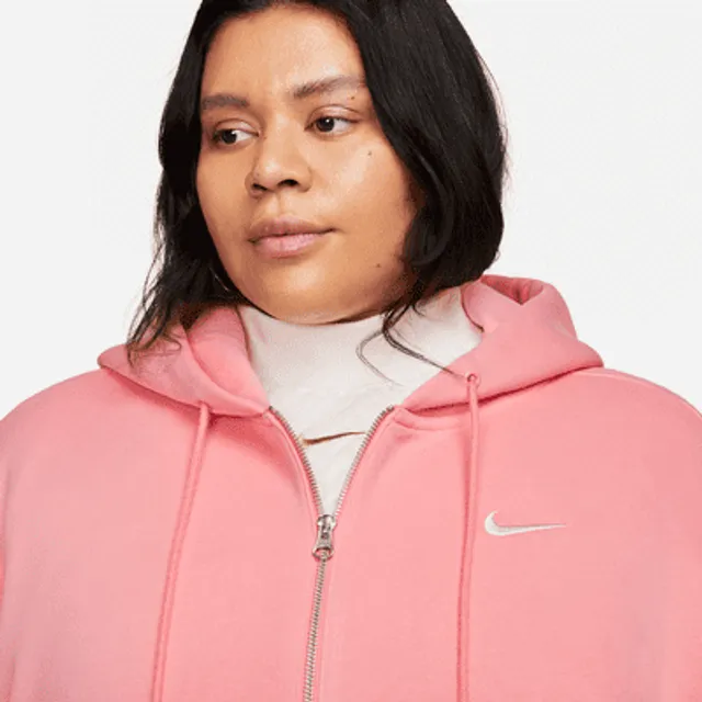 Nike Sportswear Essentials Women's Fleece Full-Zip Hoodie (Plus Size). UK