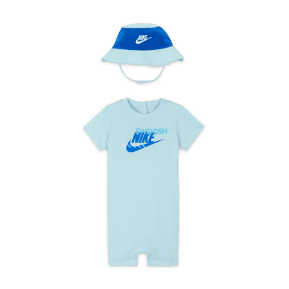 Nike Sportswear PE Baby (12-24M) Romper and Bucket Hat Set. Nike.com
