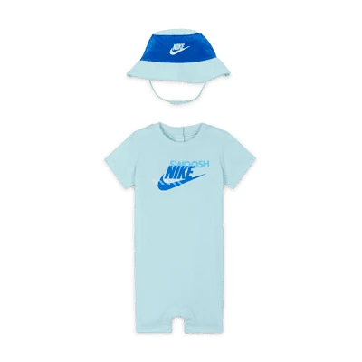 Nike Sportswear PE Baby (12-24M) Romper and Bucket Hat Set. Nike.com