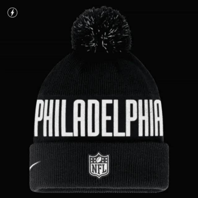 New Era Men's Philadelphia Eagles Black Pom Knit Beanie