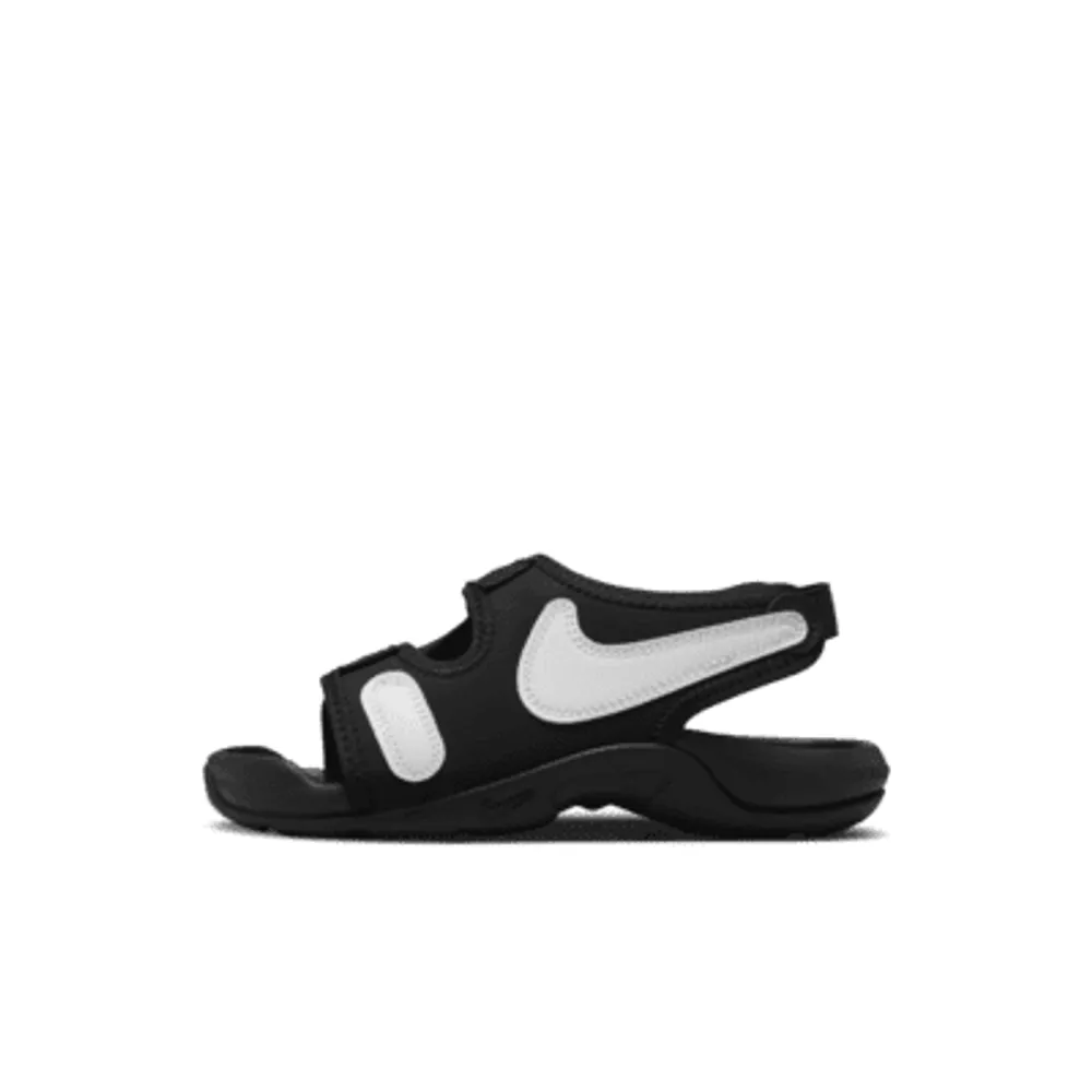 kids white nike slides