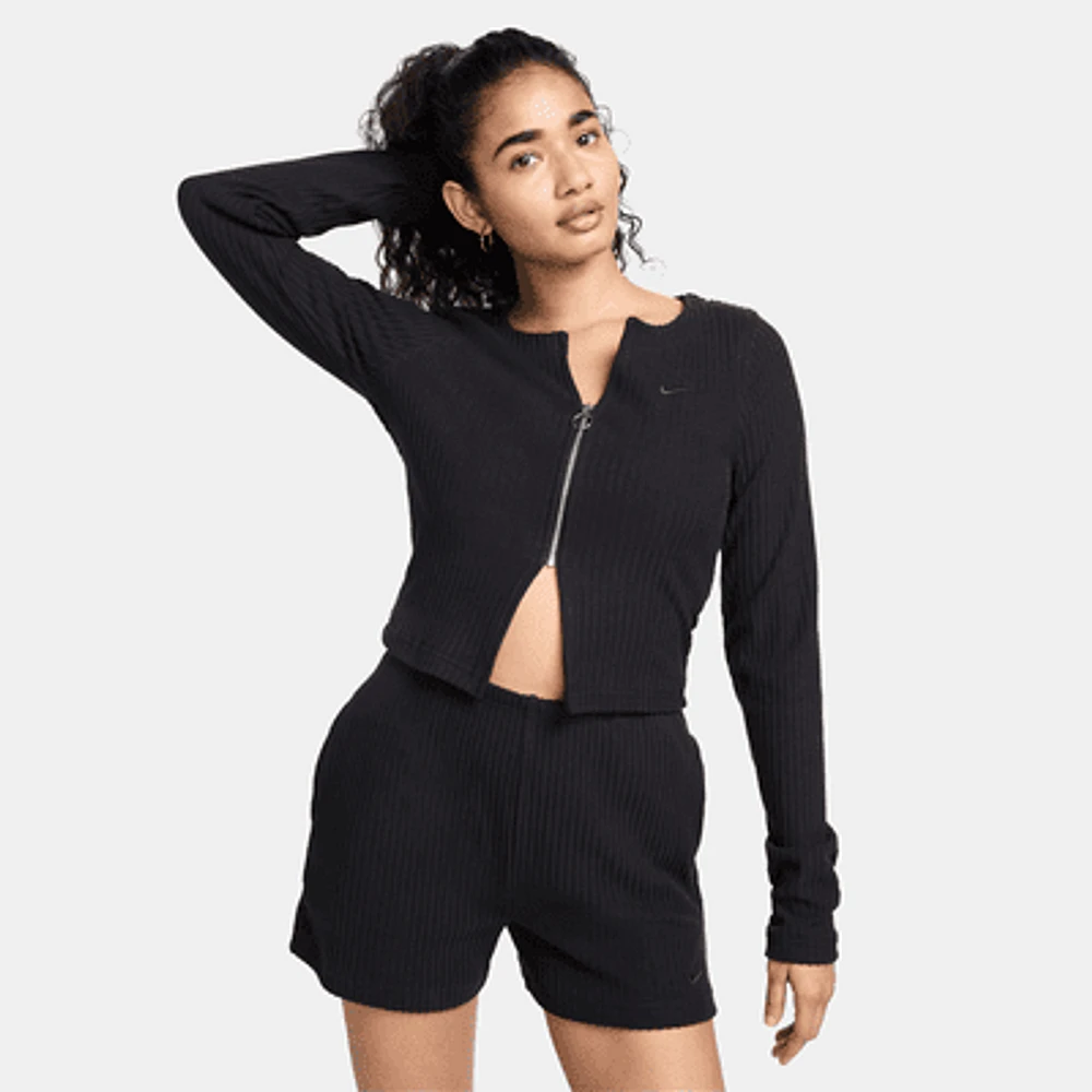 Nike Sportswear Chill Knit Women's Slim Full-Zip Ribbed Cardigan. Nike.com