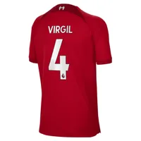 Liverpool 2022/23 Stadium Home (Virgil van Dijk) Big Kids' Nike Dri-FIT Soccer Jersey. Nike.com