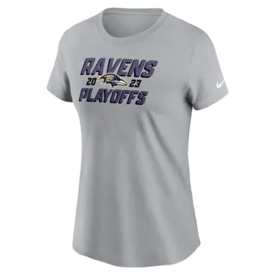 Baltimore Ravens 2023 NFL Playoffs Iconic Women's Nike T-Shirt. Nike.com