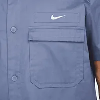 Nike Life Men's Woven Military Short-Sleeve Button-Down Shirt. Nike.com