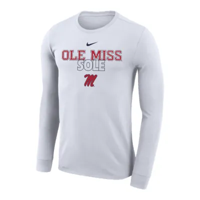Ole Miss Rebels Bench Men's Nike Dri-FIT College Long-Sleeve T-Shirt. Nike.com