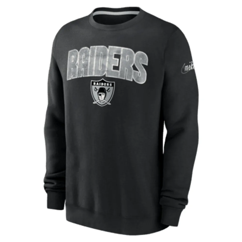 Men's Nike Black Las Vegas Raiders Rewind Club Pullover Sweatshirt Size: Medium