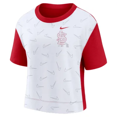 Nike Team Lineup (MLB Atlanta Braves) Women's Cropped T-Shirt
